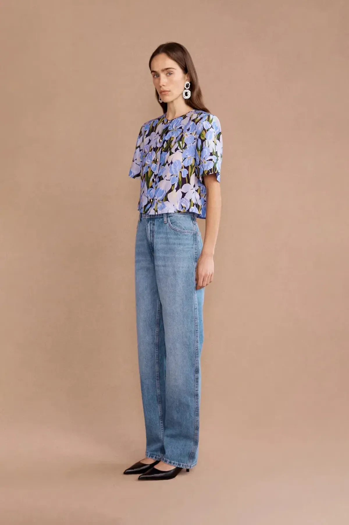 Lovaan Jasmine Top Midnight Bloom Size 14 - Image 3