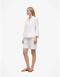 Trenery Fine Poplin Popover Shirt White Size 10 for rent on The Volte - image 4