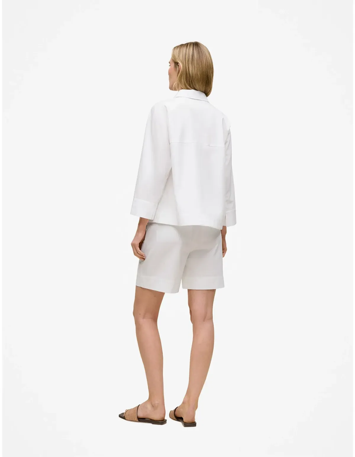 Trenery Fine Poplin Popover Shirt White Size 10 - Image 5