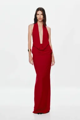 Misha The Vanessa Jersey Dress Cherry Red Size L / 12  for rent on The Volte - image 3