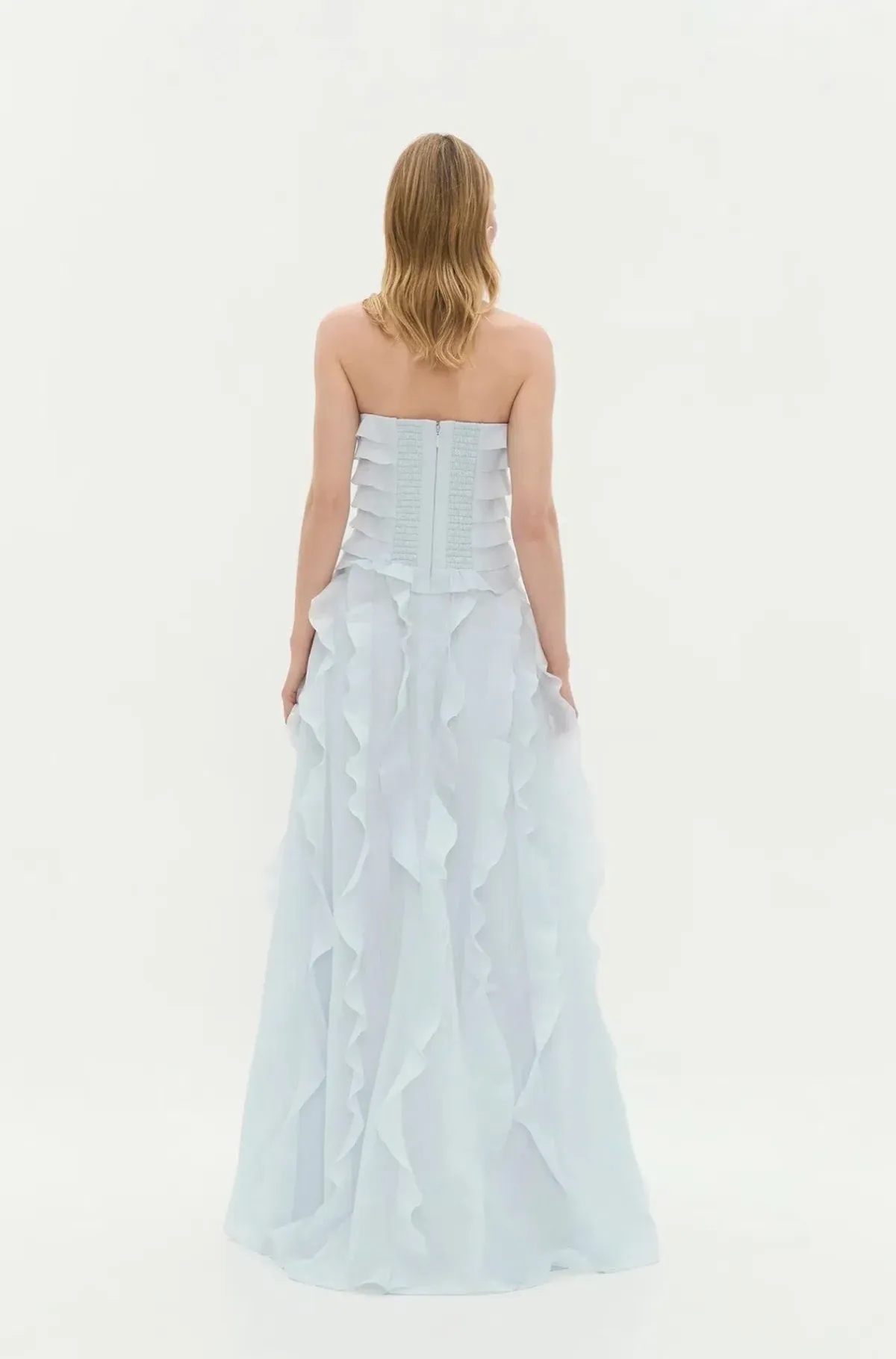 Aje Allairie Gown pastel blue size 8 - Image 4