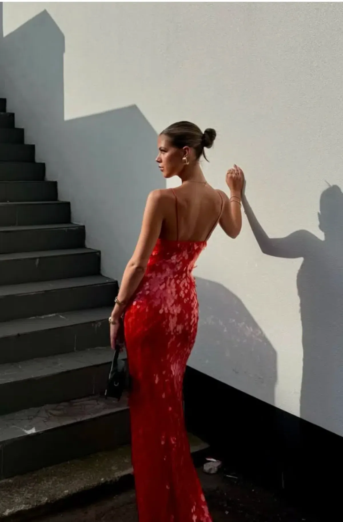 Misha Sapphire Sequin Maxi Dress in Red Sequin Size L / AU 12 - Image 4