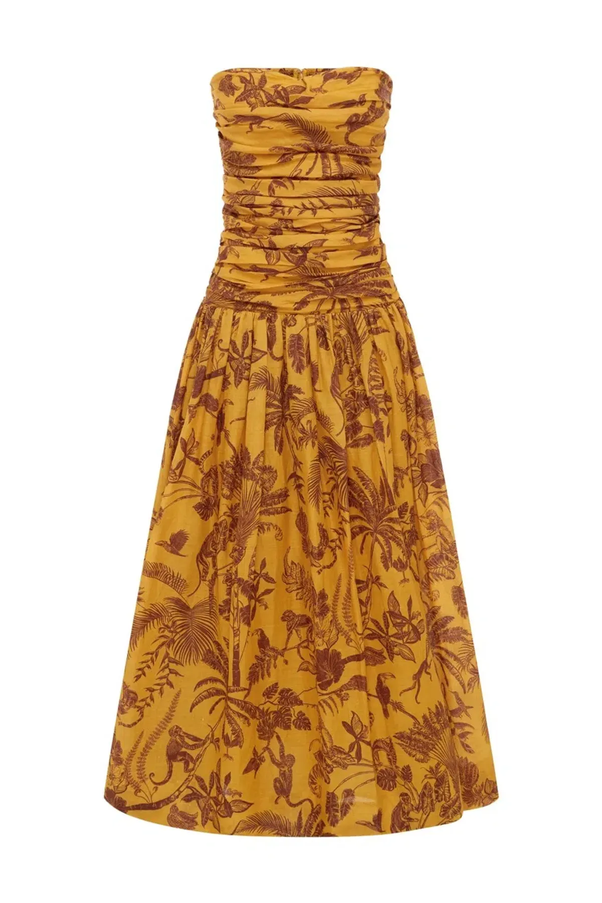 Alemais Banana Blossom Ruched Gown Marigold Size 6 - Image 6
