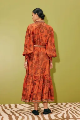 Alemais Monkey Dance Silk Shirtdress Size 14 for rent on The Volte - image 2