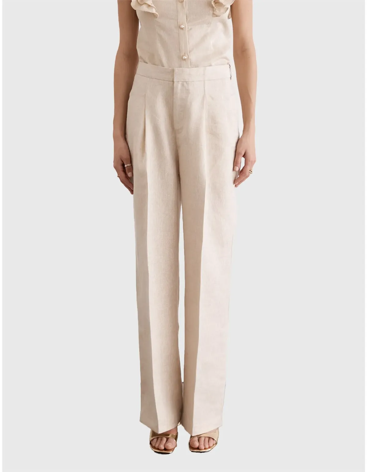 Aqua Blu Illuminee Amelie Pant Gold Size 12 - Image 1