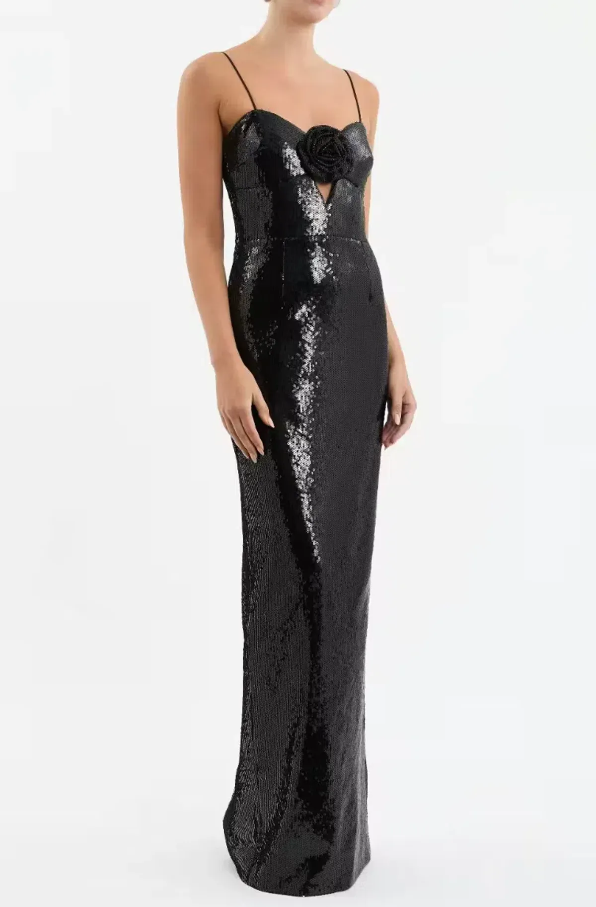 REBECCA VALLANCE DENISE GOWN BLACK SIZE 6 - Image 1