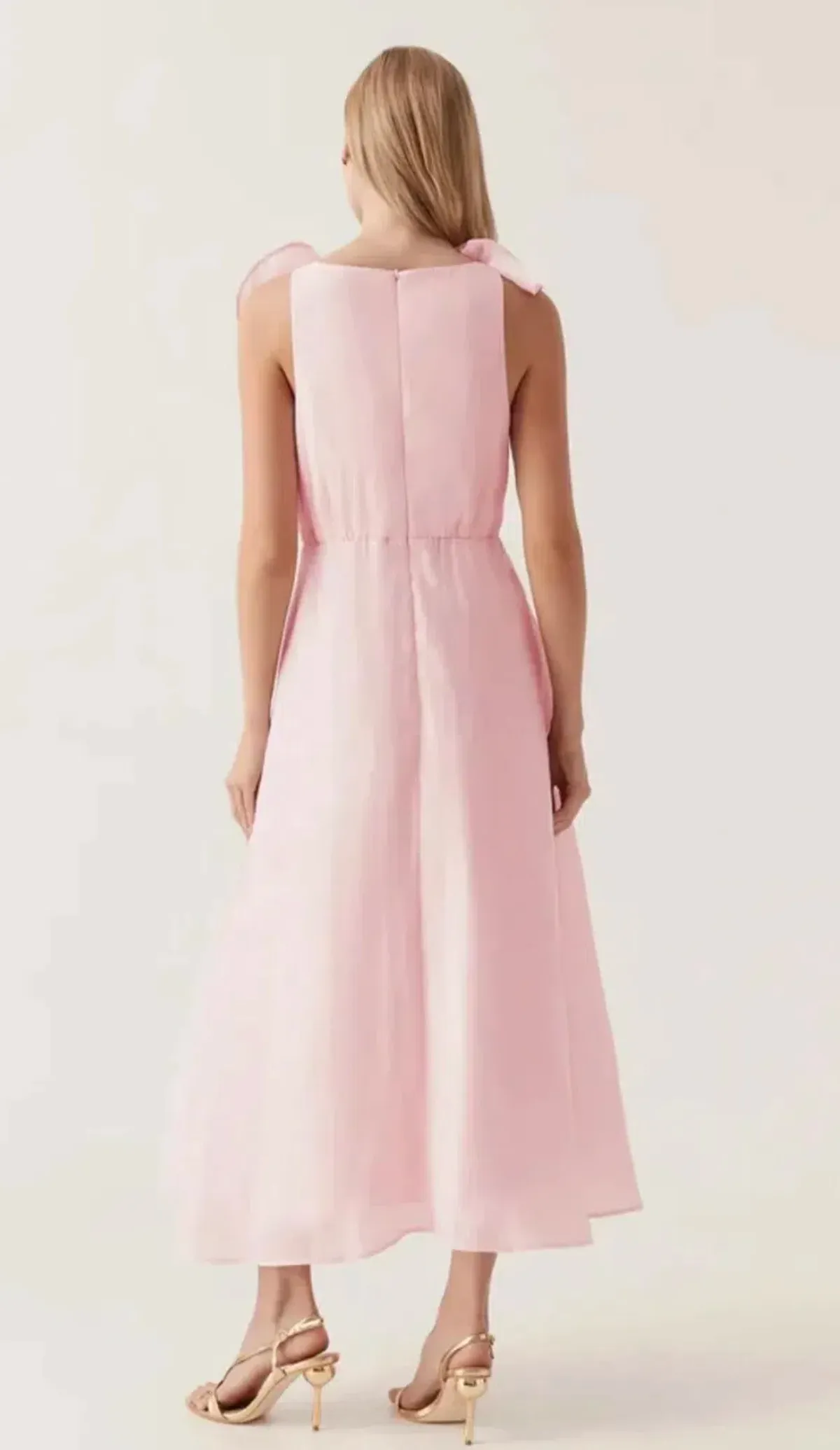 Aje - Genesis Midi Dress - Soft Pink - Size 6/8 - Image 3