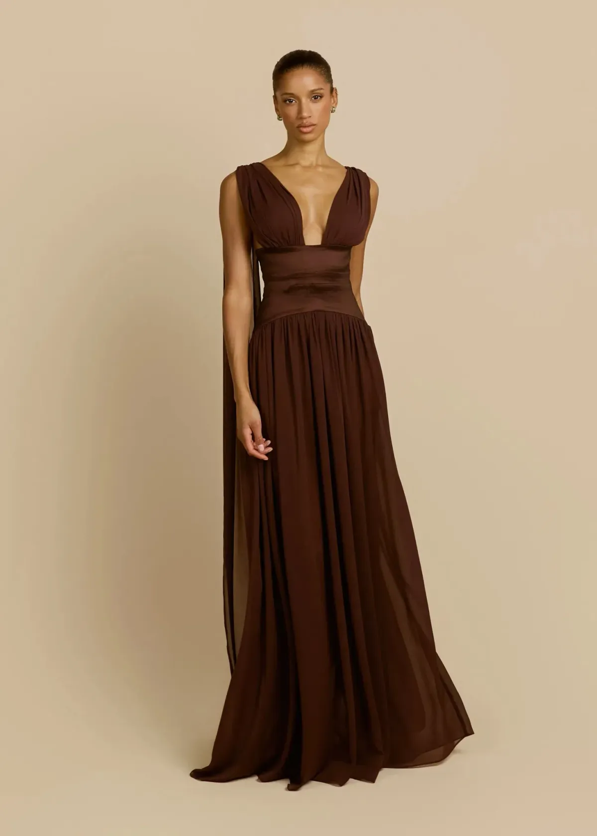 Arcina Ori Ramona Gown in Cacao Brown Size XS - Image 7