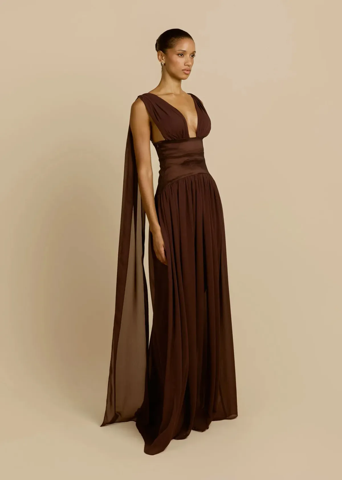 Arcina Ori Ramona Gown in Cacao Brown Size XS - Image 8