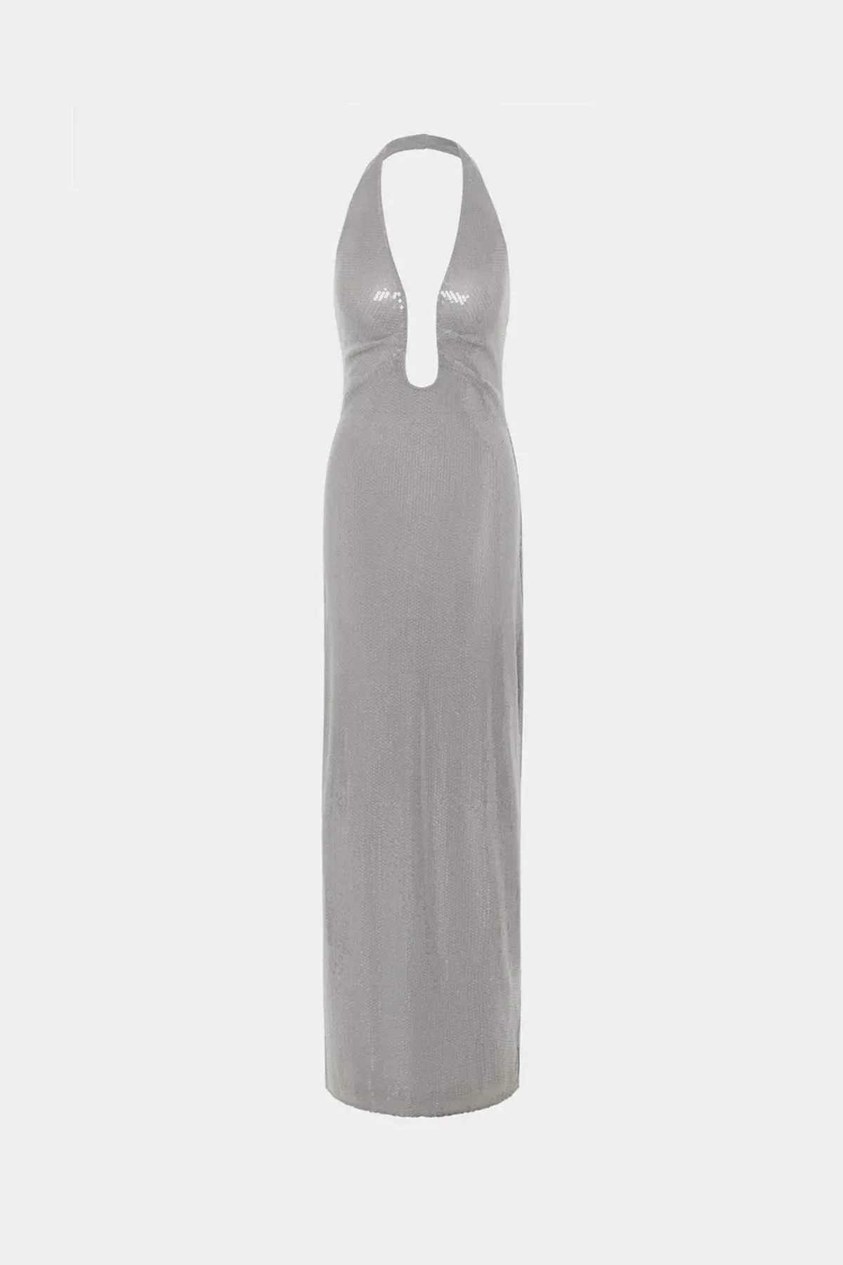 MISHA ‘Alusia’ Sequin Maxi Dress – Pewter Silver – Size AU M/10 ✨ - Image 6