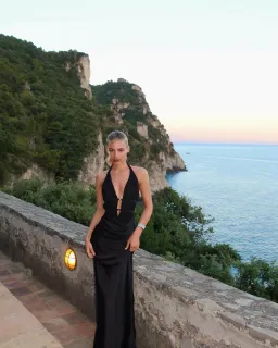 Misha Celine Satin Maxi Dress Size 8 for rent on The Volte - image 3