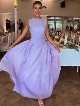 Rachel Gilbert Sophia Midi Dress Lilac Size AU 12 for rent on The Volte - image 2