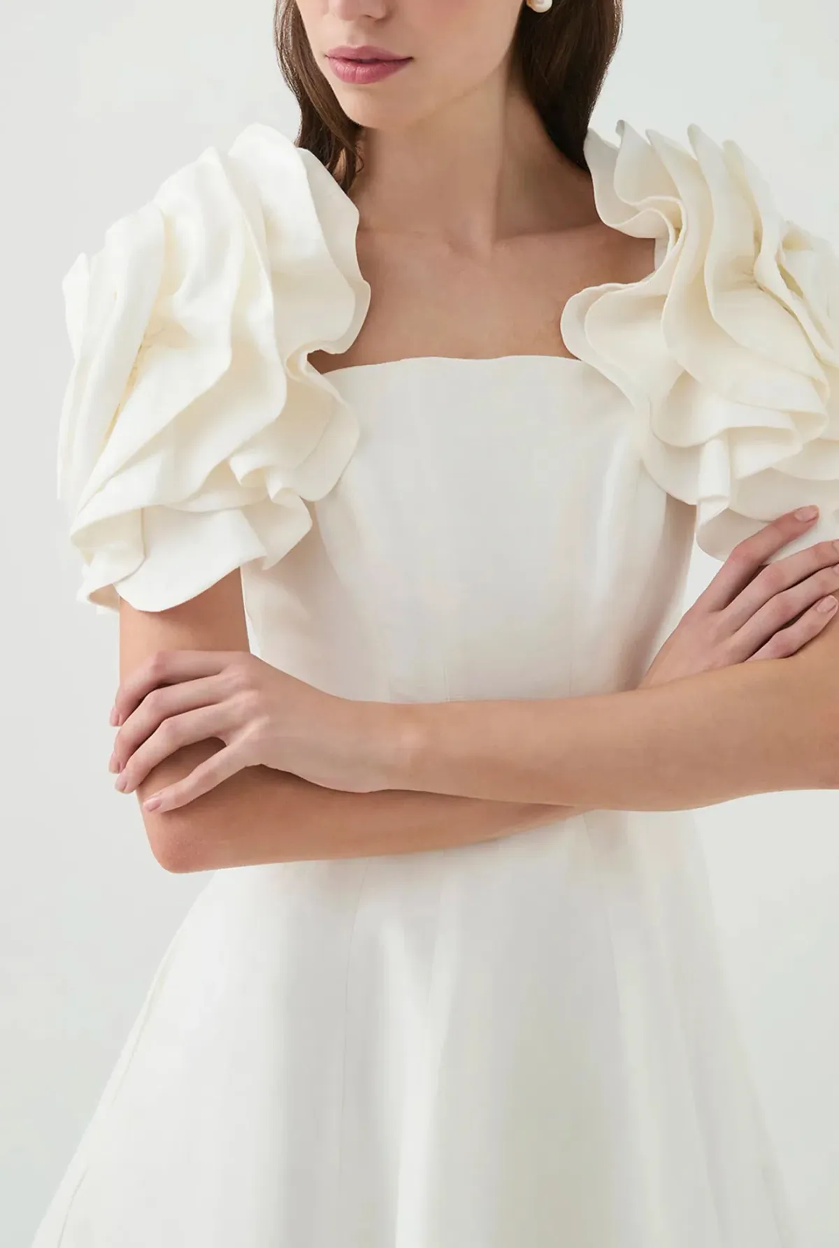 Aje Twyla Mini Dress Ivory Size 10 - Image 3