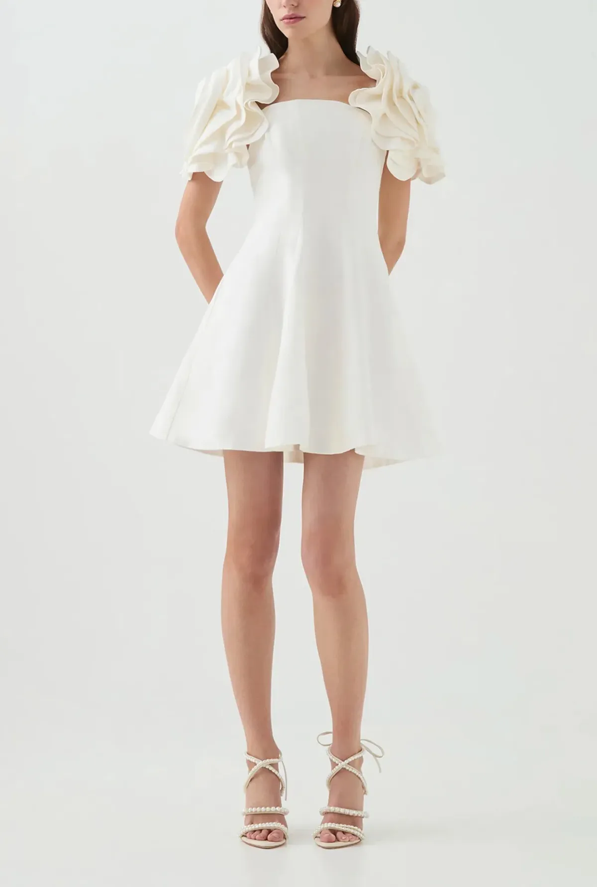 Aje Twyla Mini Dress Ivory Size 10 - Image 1
