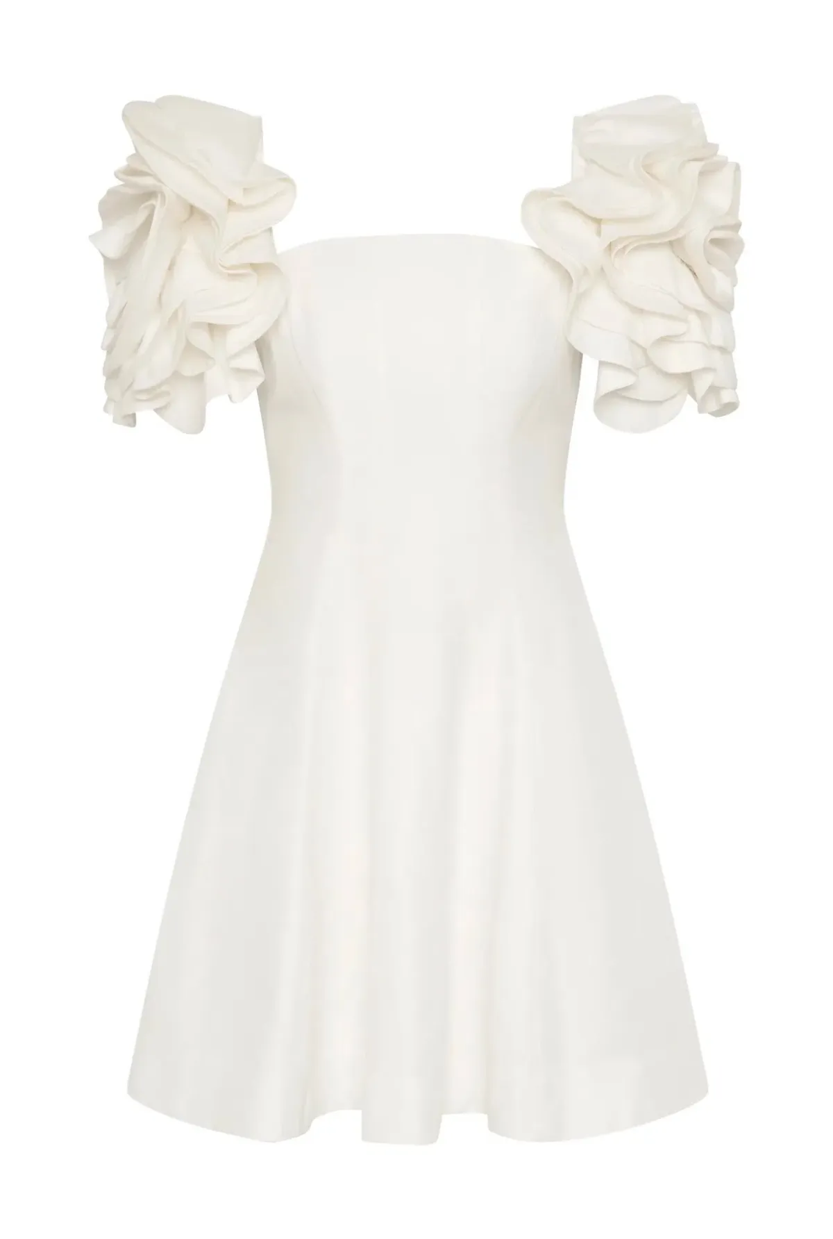 Aje Twyla Mini Dress Ivory Size 10 - Image 2