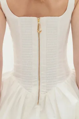 Aje Alani Mini Dress Ivory Size 10 for rent on The Volte - image 8