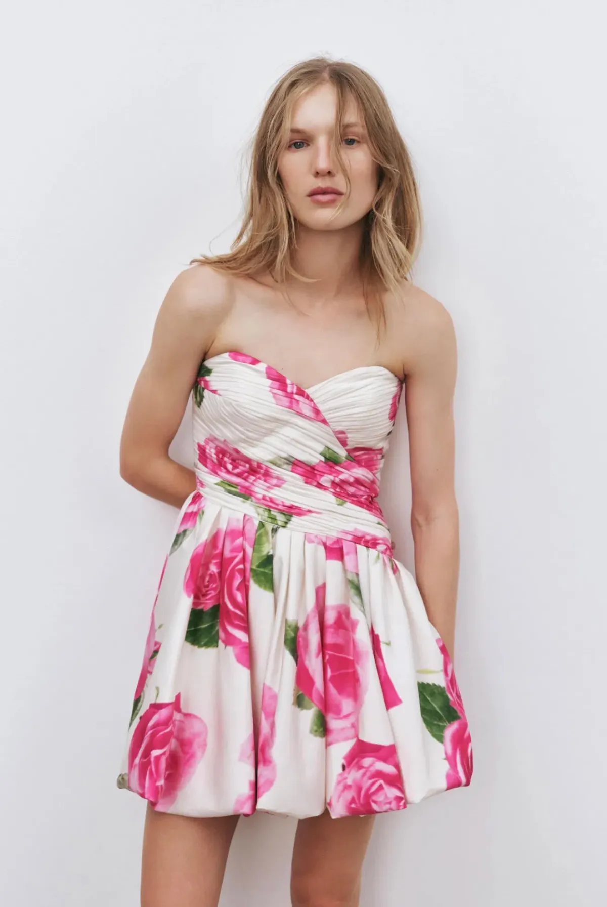 Aje Olea Bubble Hem Mini Dress Soft Rose Light Size 8 - Image 7