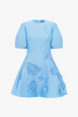 Leo Lin Simona Appliqué Mini Dress; size 10 for rent on The Volte - image 7