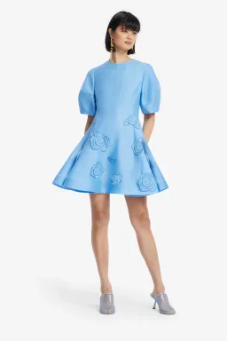 Leo Lin Simona Appliqué Mini Dress; size 14 for rent on The Volte - image 2