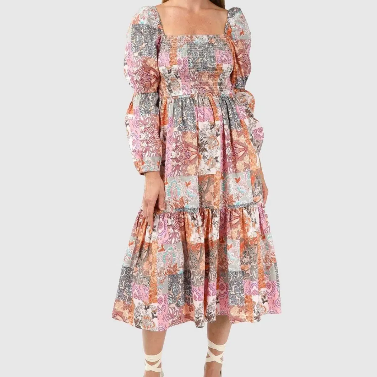 Kachel Allegra Ruffle Midi Dress - Image 1