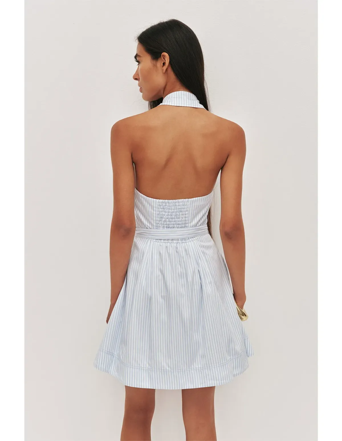 Aje Haze Halter Mini Dress Blue Size 10 - Image 4