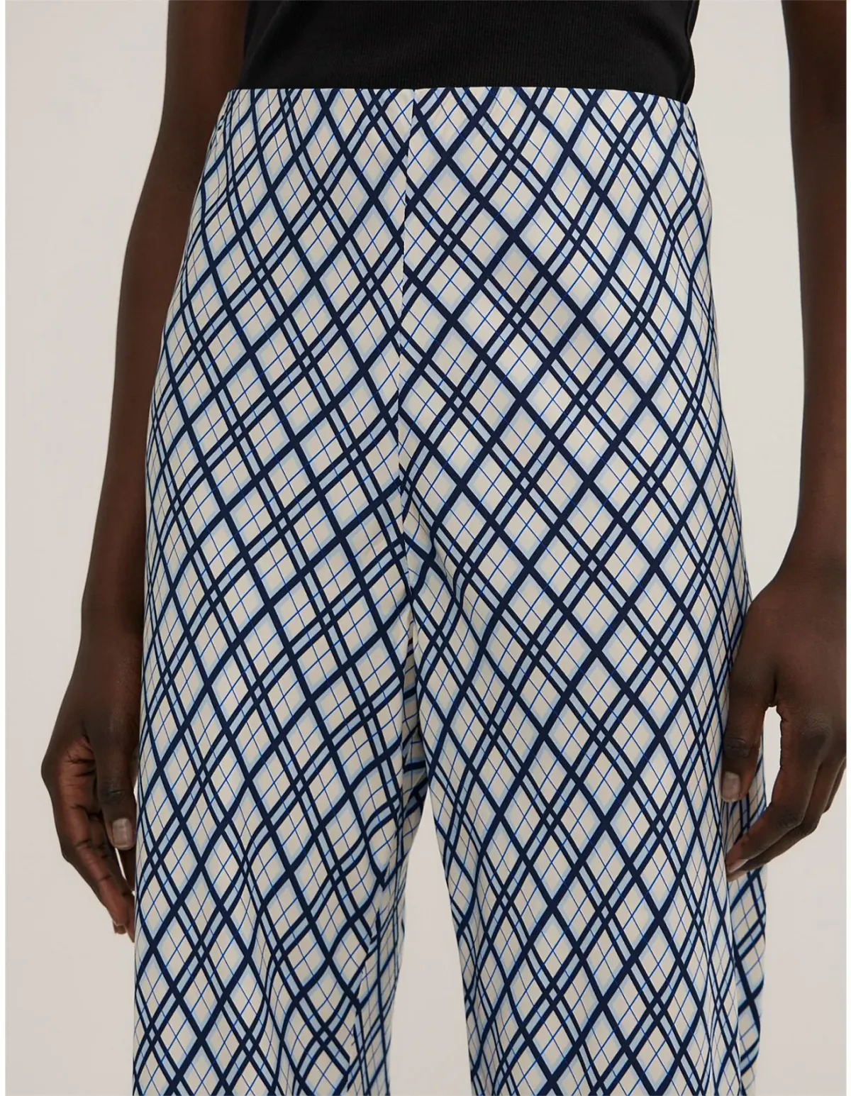 Witchery Check Pants Blue Size 10 - Image 4