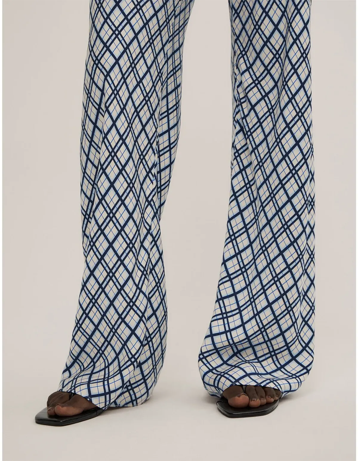 Witchery Check Pants Blue Size 10 - Image 5