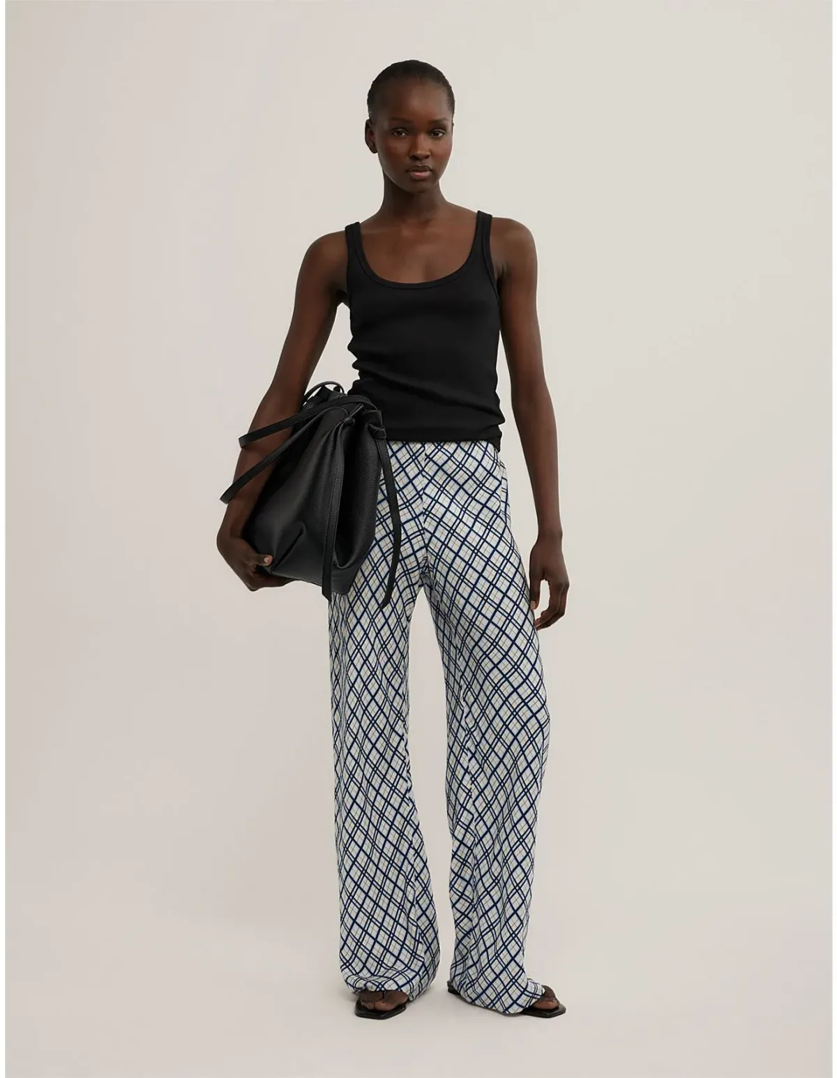 Witchery Check Pants Blue Size 10 - Image 2