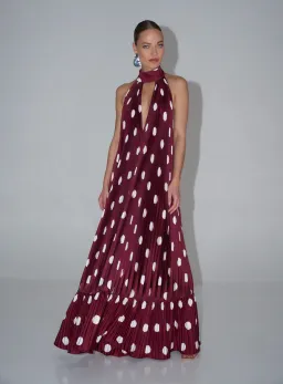 Lidee Libertie Gown size 12 Polka Wine  for rent on The Volte - image 1