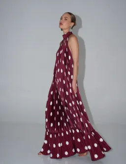 Lidee Libertie Gown size 12 Polka Wine  for rent on The Volte - image 3