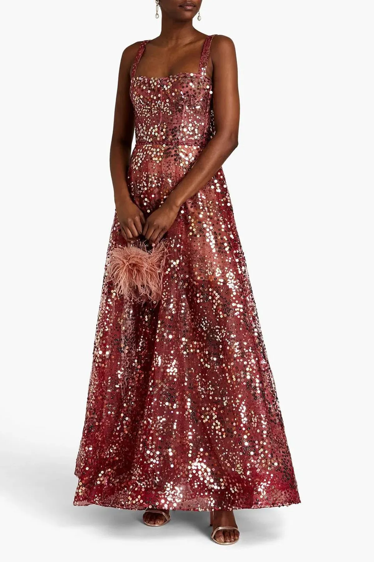 BRONX & BANCO MIDNIGHT GOWN ~ BURGUNDY - Image 2