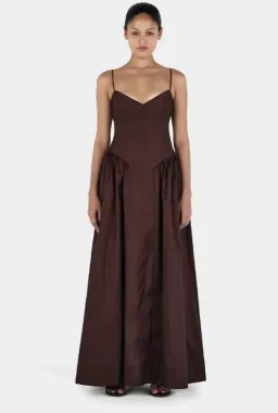 Hansen & Gretel Bellini Gown in Chocolate Size XS/AU6 for rent on The Volte - image 1