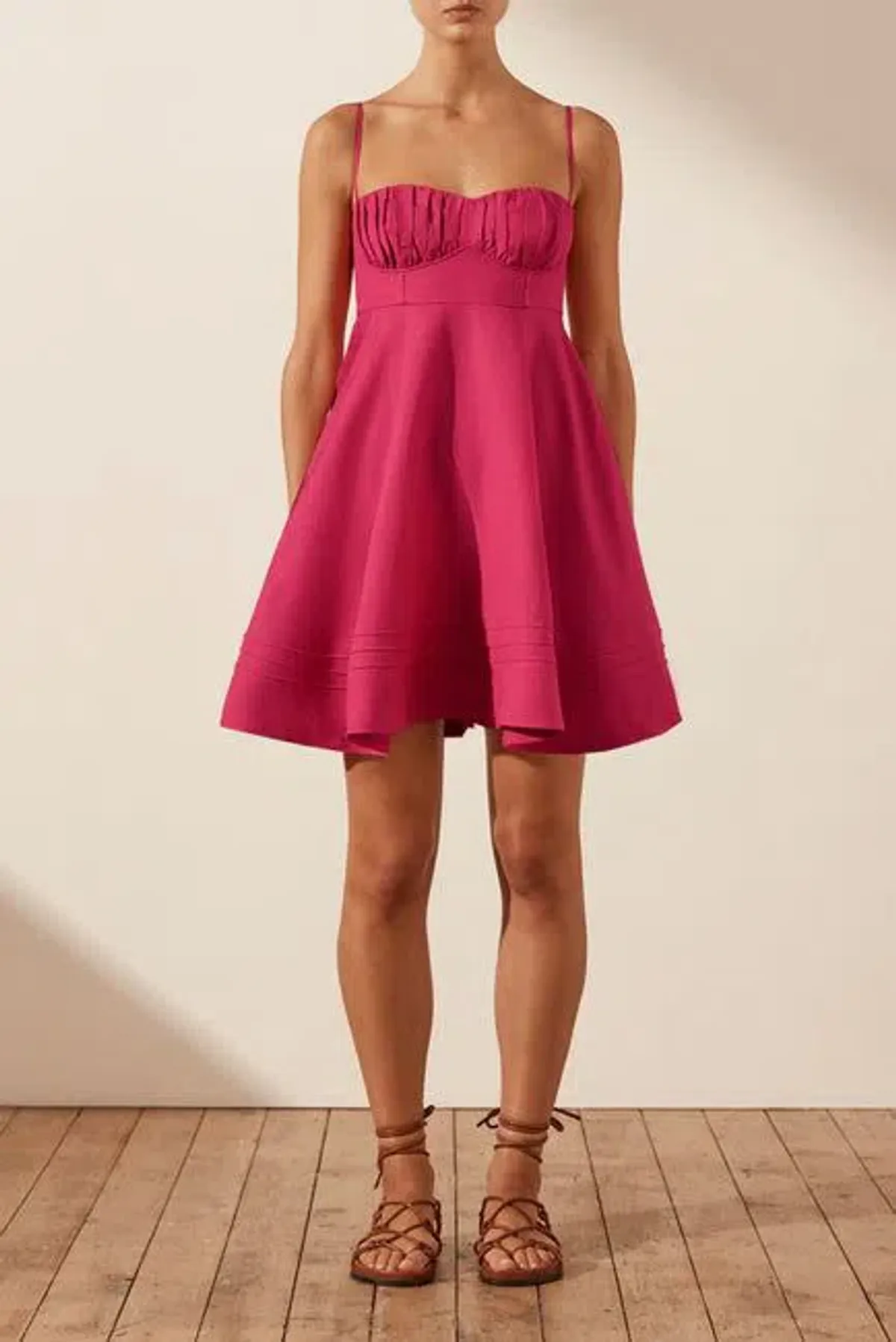 Shona Joy Joanine Corded Circle Mini Dress Size 10 - Image 1
