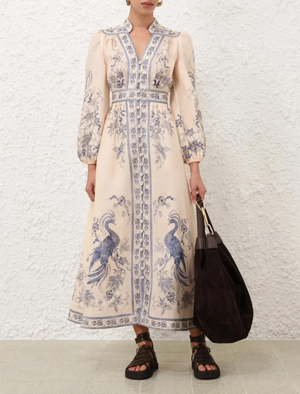Zimmerman Lucky Plunge Midi Dress Size 0 / AU 8 - Image 2