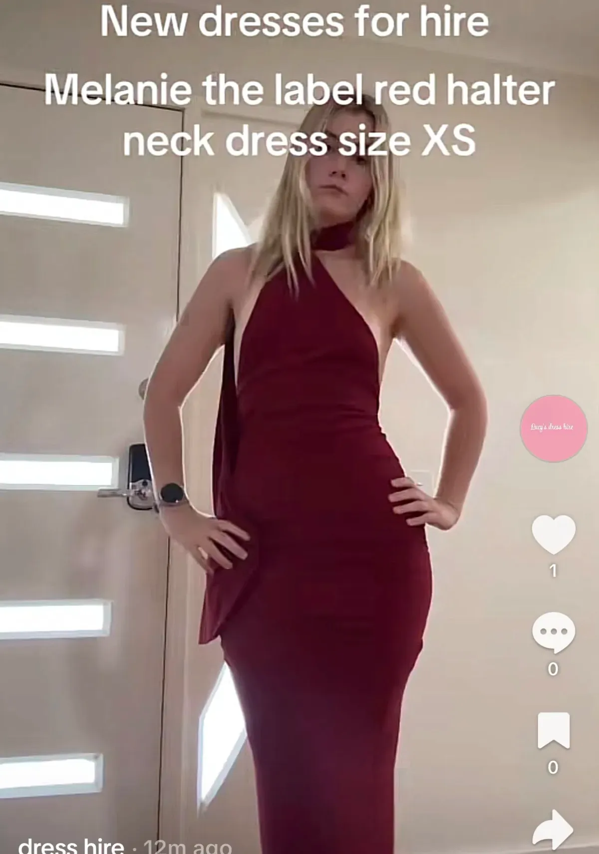 Leonie halter dress colour wine - Image 4