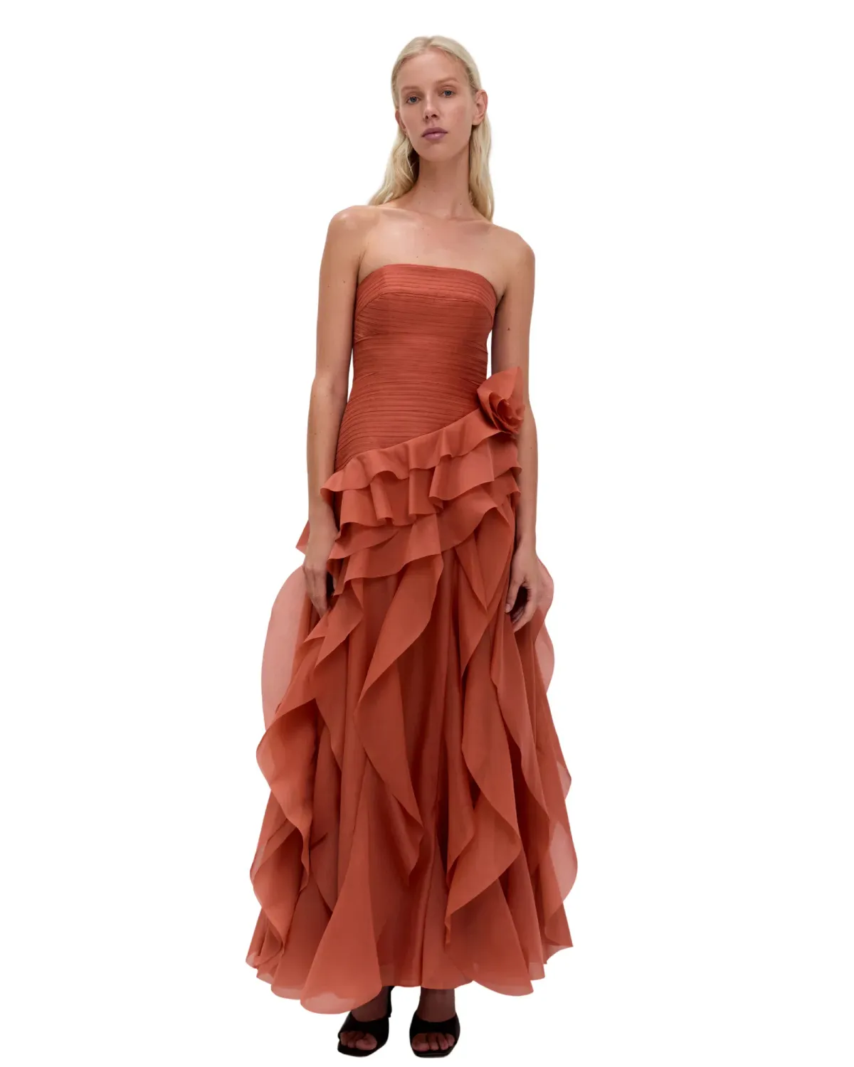 Aje Canyon Gown Coral Clay Size 12 - Image 1
