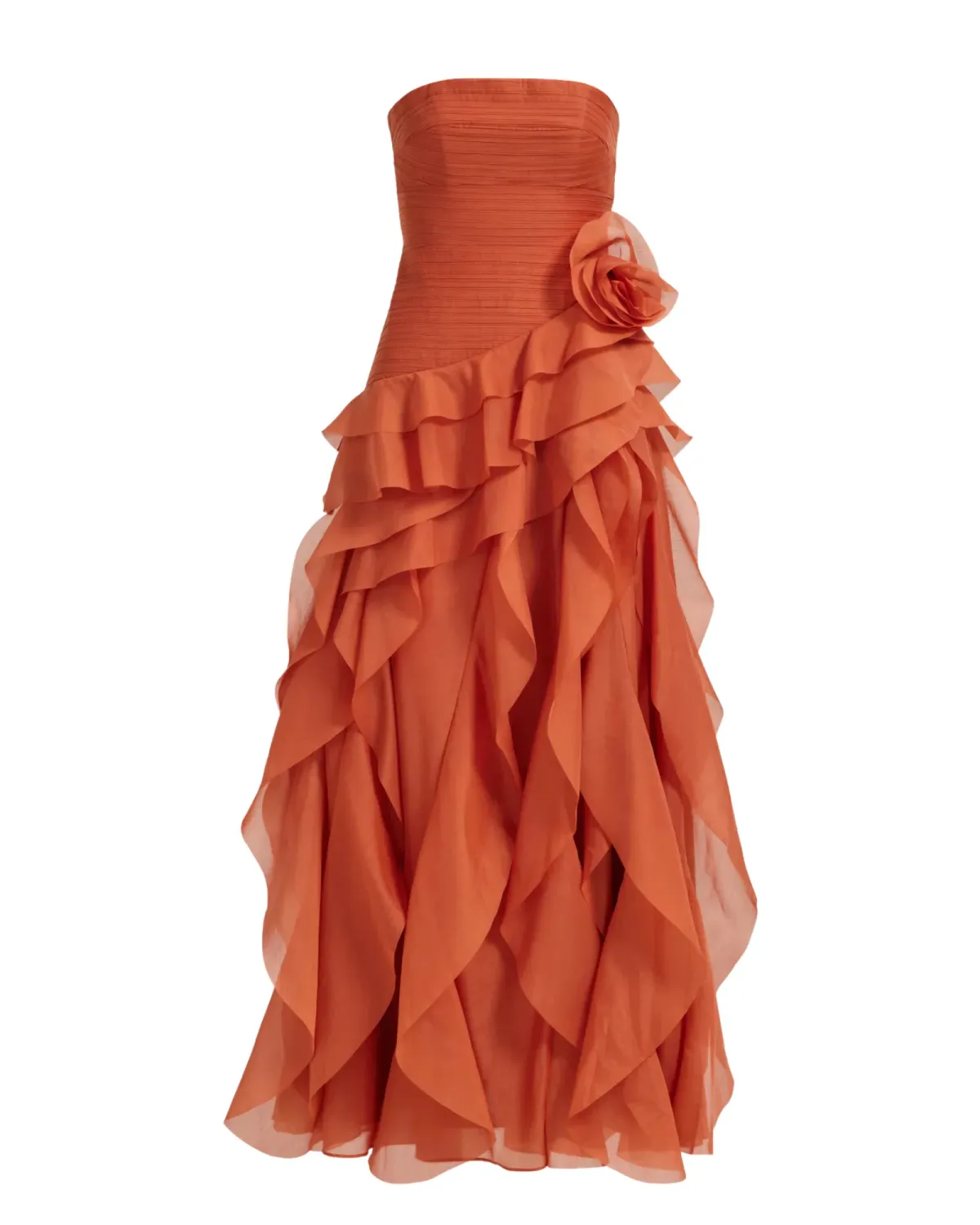 Aje Canyon Gown Coral Clay Size 12 - Image 5