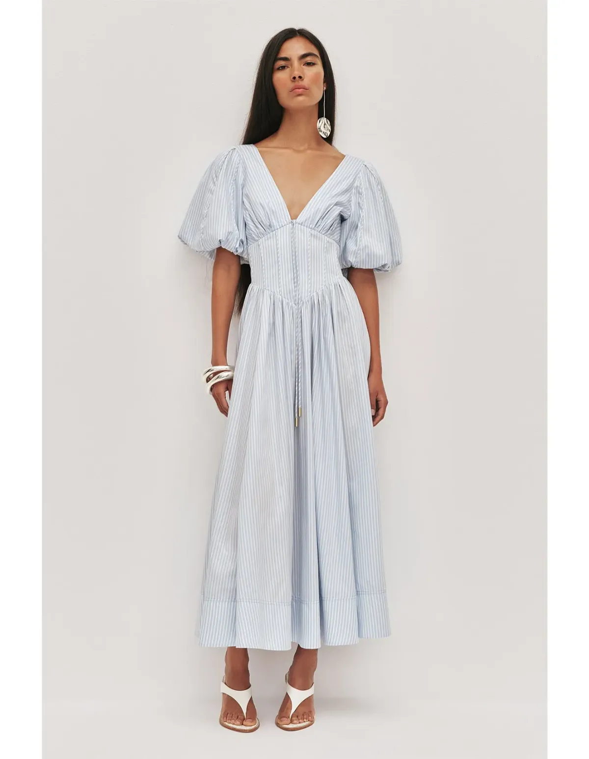 Aje Beau Midi Dress Blue Size 12 - Image 1