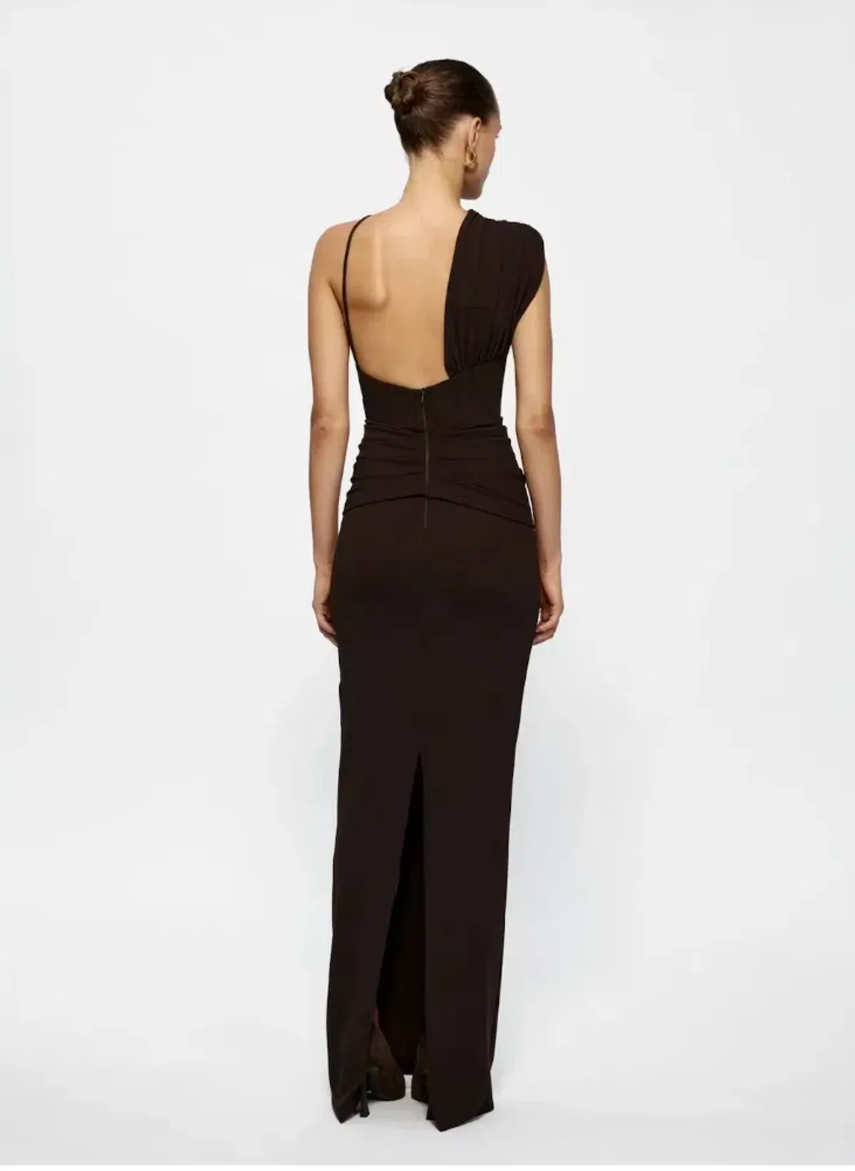 Effie Kats Greer Gown Coffee - Size 8 - Image 4