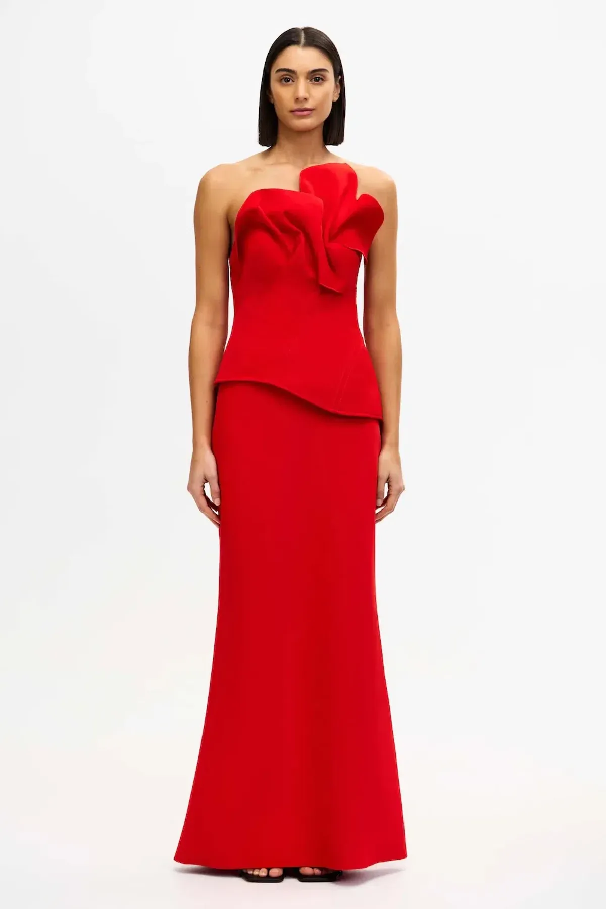 Acler Esher Dress; cherry red; size 6 - Image 1