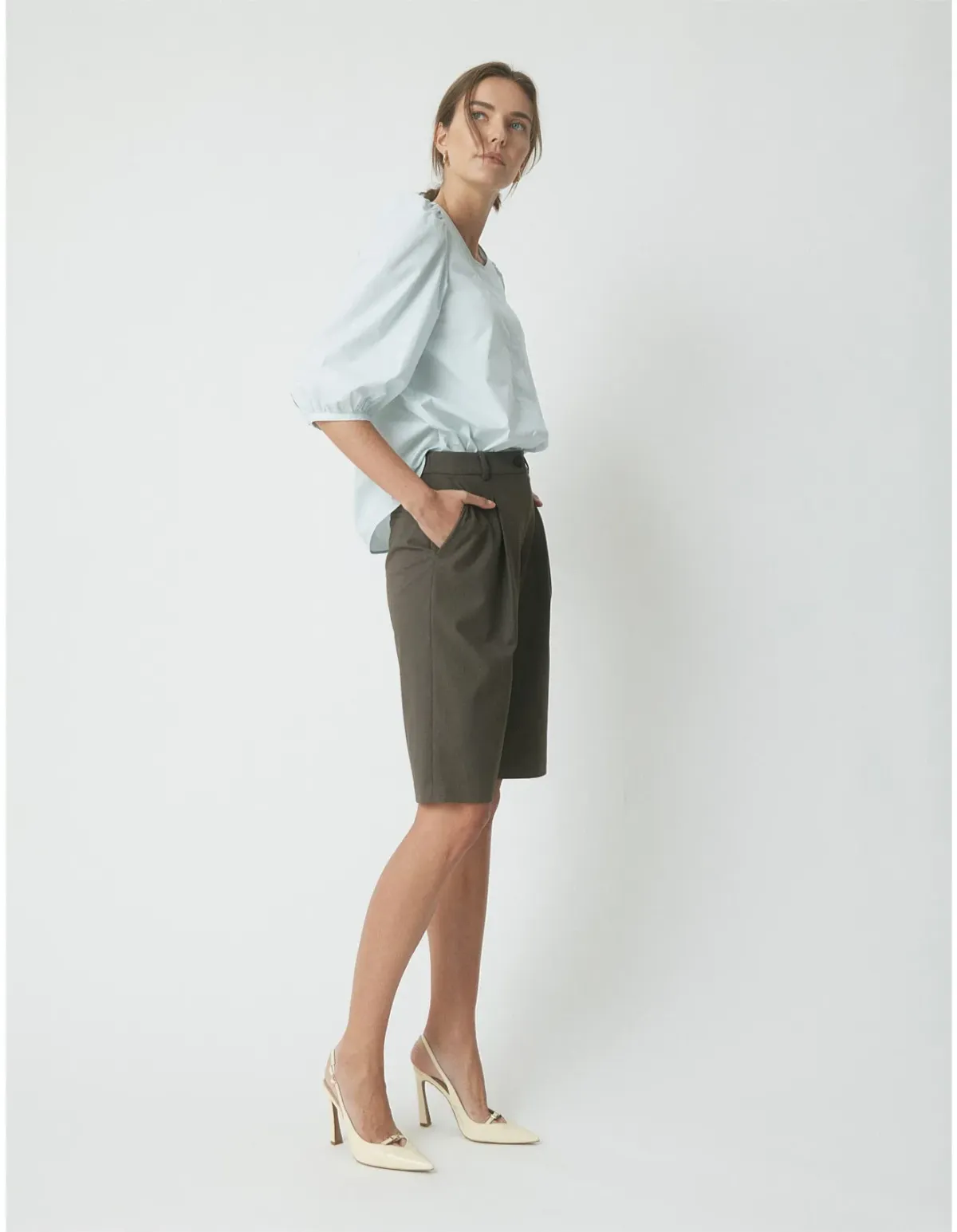 Perri Cutten Lois Volume Shirt Blue Size 16 - Image 3