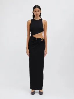 Christopher Esber Stone Scythe Tank Dress Black Size 8 for rent on The Volte - image 1