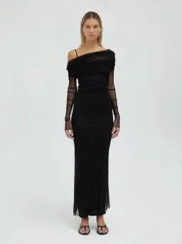 Christopher Esber Veiled Dress Black Size 8 for rent on The Volte - image 1