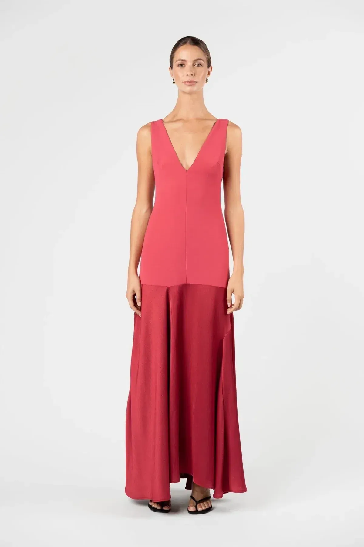 One Fell Swoop Venetian Maxi Dress in Ruby - Image 3