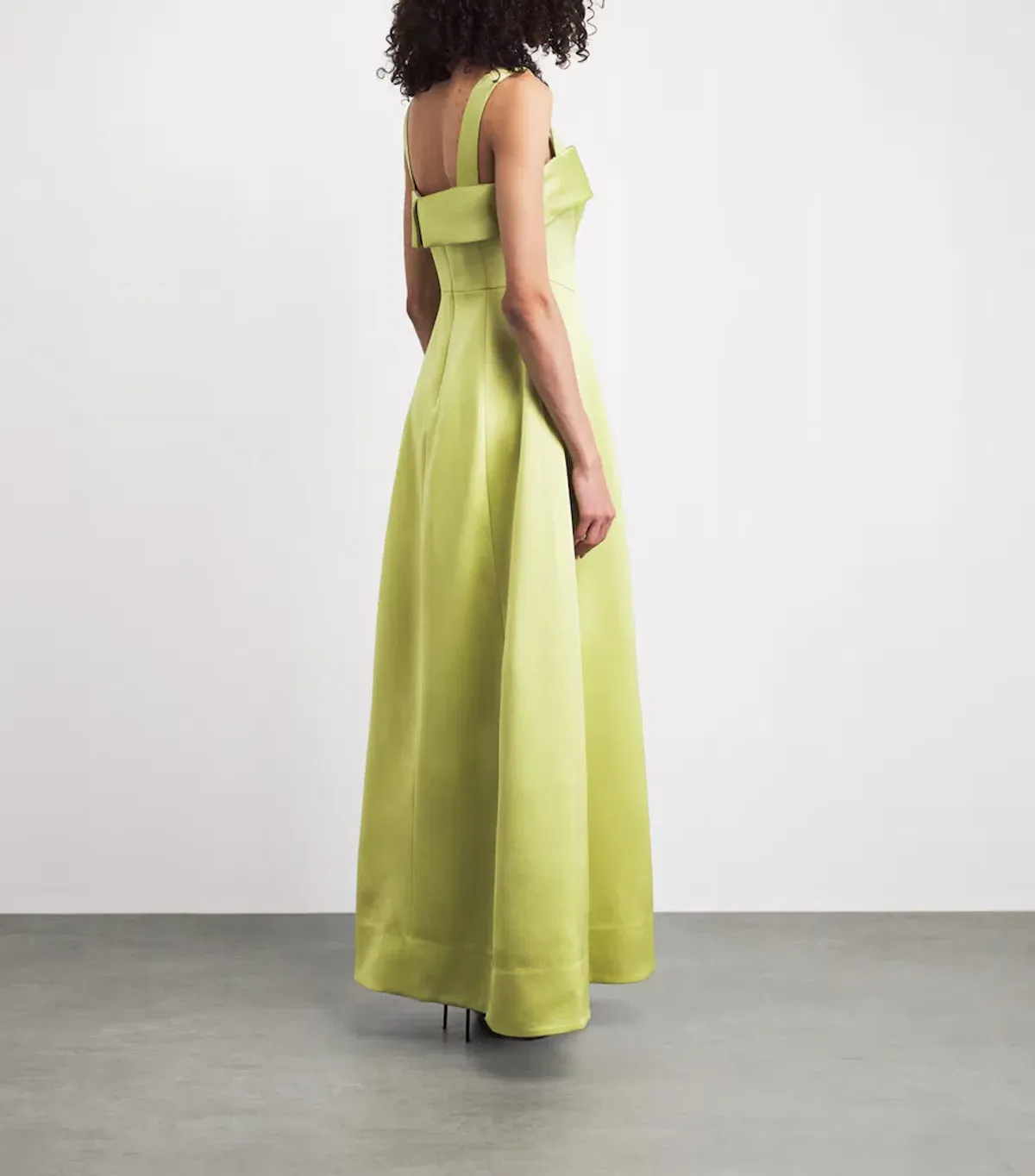 Rachel Gilbert Hallie Strap Maxi Gown in Lime Green Size 0 / AU 6 - Image 2
