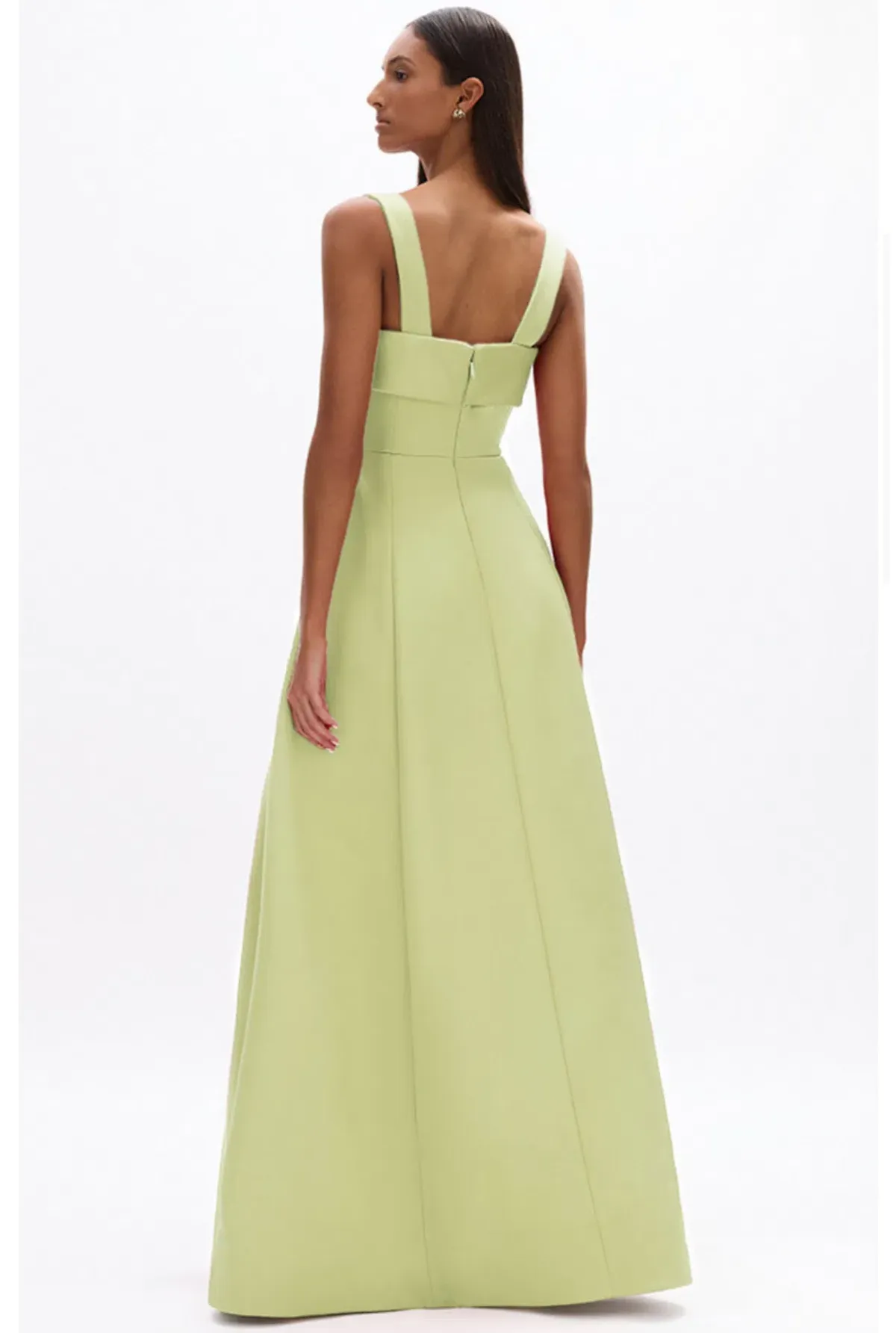 RACHEL GILBERT HALLIE STRAP GOWN IN LIME GREEN SZ 2 / AU 10 | FORMAL AND EVENING DRESS - Image 3