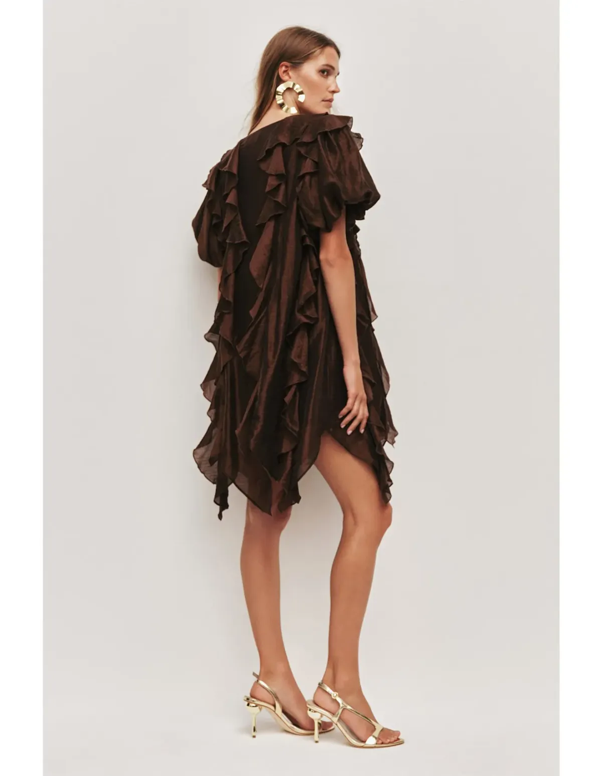 Aje Voyager Mini Dress Brown Size 6 - Image 5