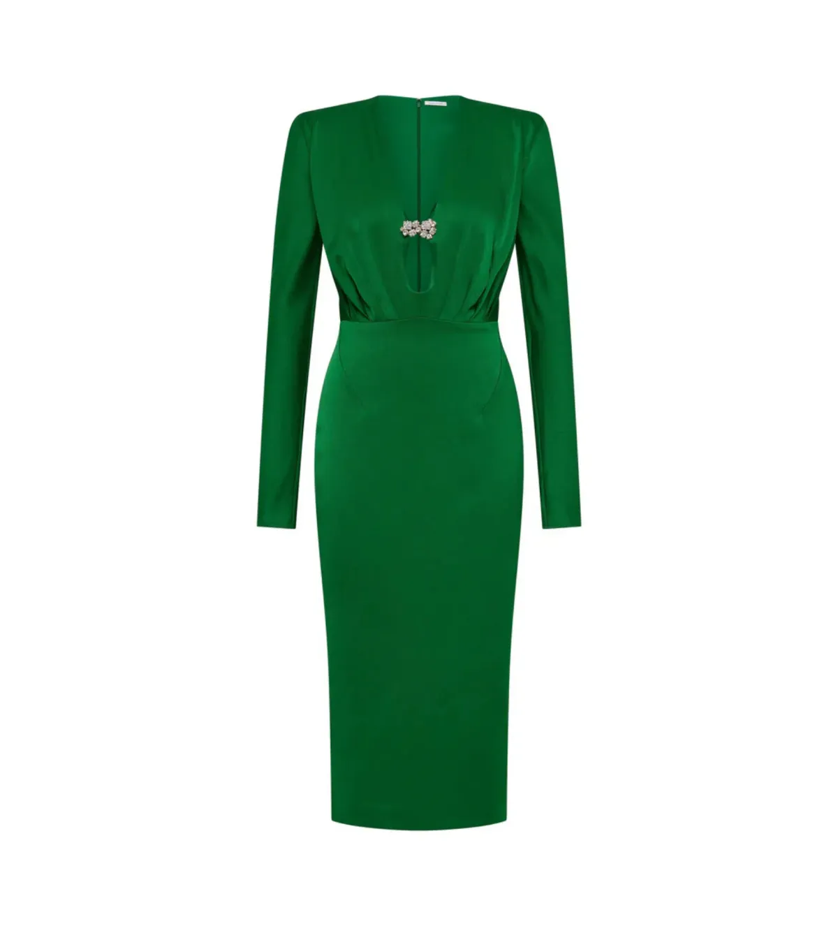 Rachel Gilbert Florida Long Sleeve Midi Dress in Emerald Size 2 / AU 10 - Image 1