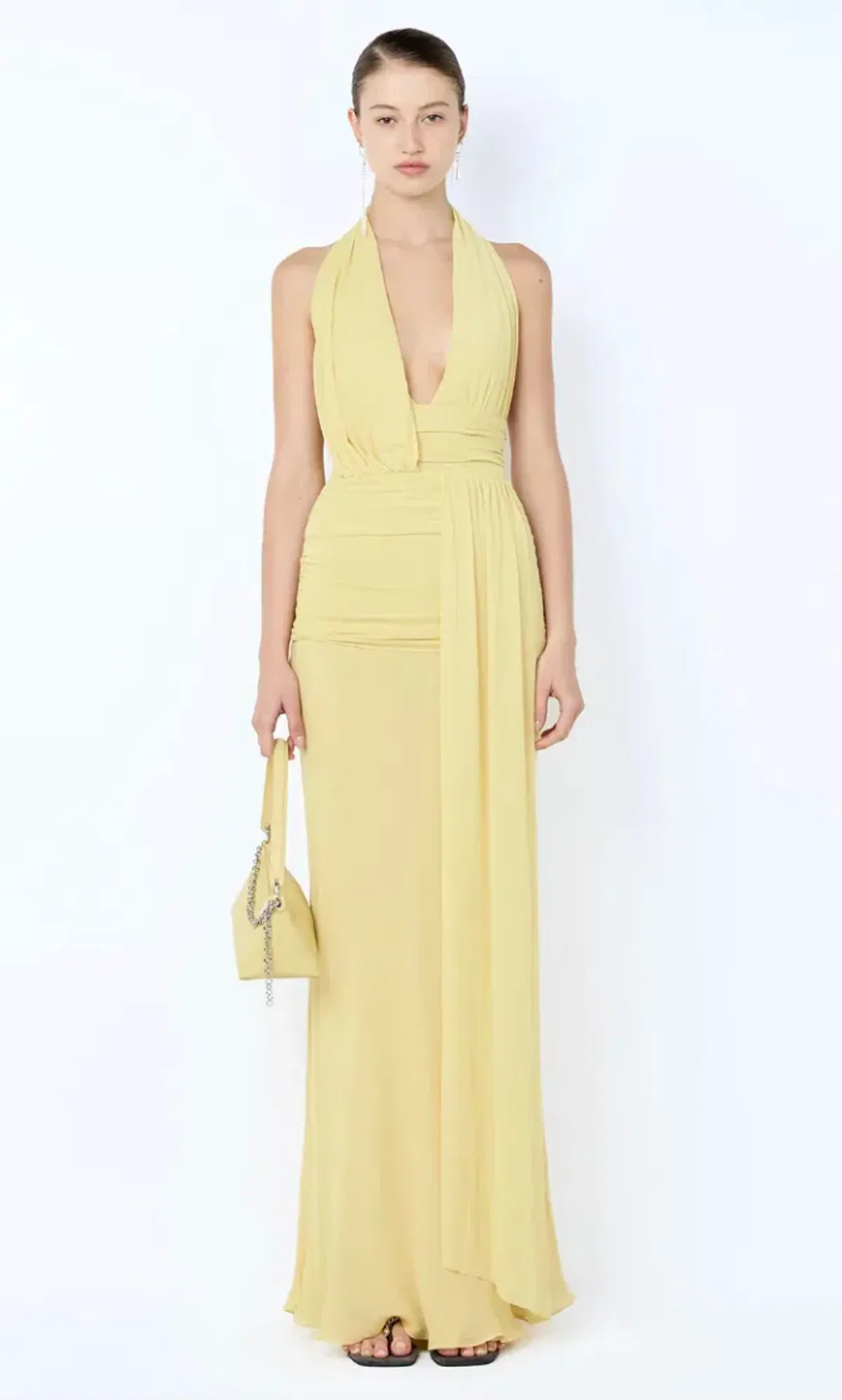 Bec & Bridge, CASSIS DRAPE MAXI DRESS, Yellow, size 6 - Image 1