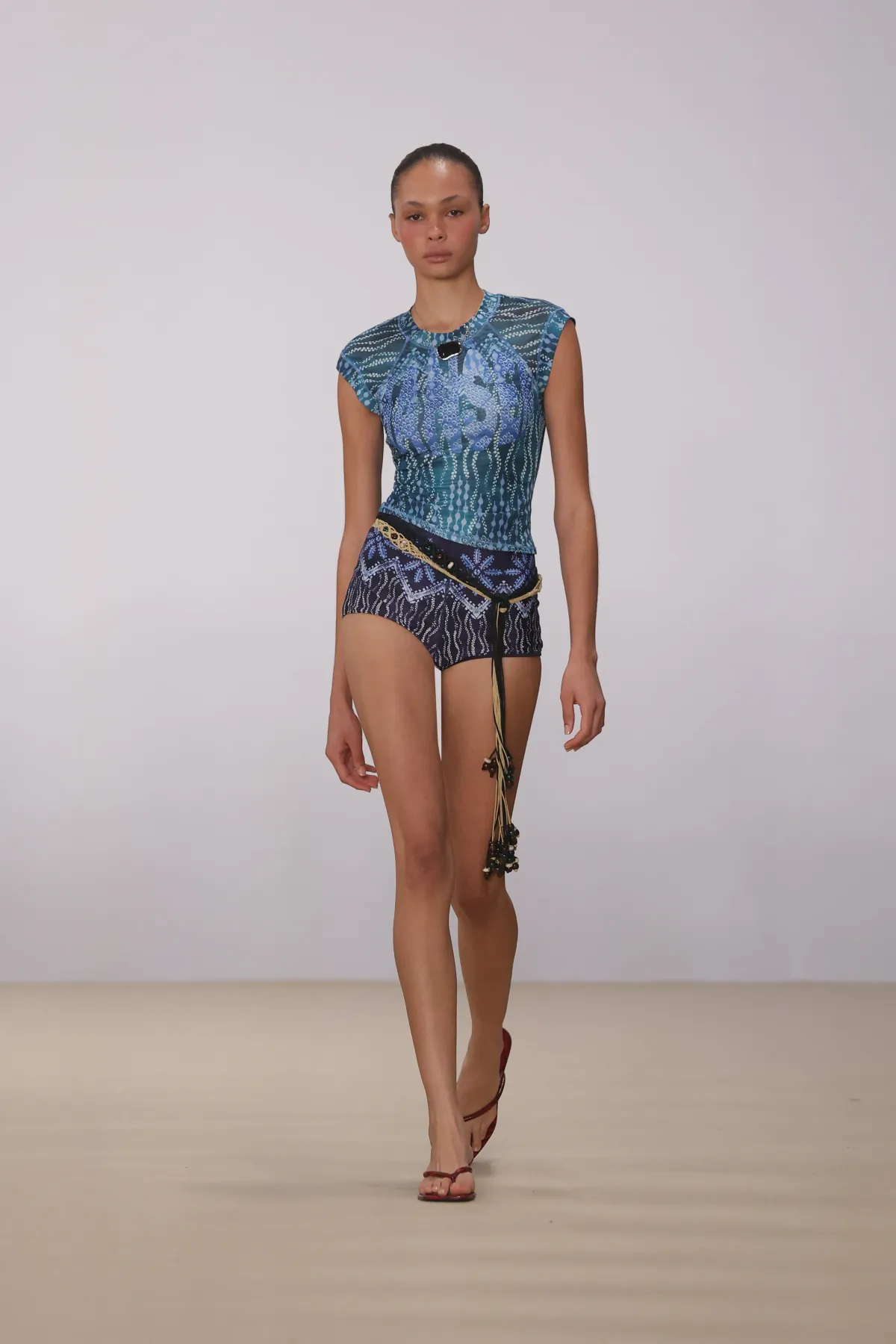 HANSEN + GRETEL Jolie Baby Tee Aqua Drift Blue S - Image 3